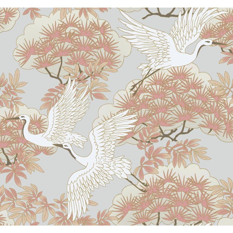 York Wallcoverings Sprig and Heron 27' L x 27" W Wallpaper Roll